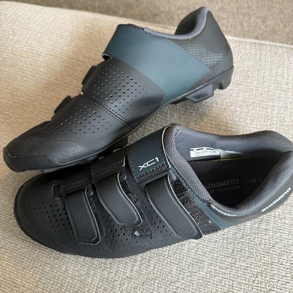 Shimano Women’s SH-XC100W Cycling Spin Shoe Sz 8.5 Black & Green EUC Gym Biking - Picture 4 of 15